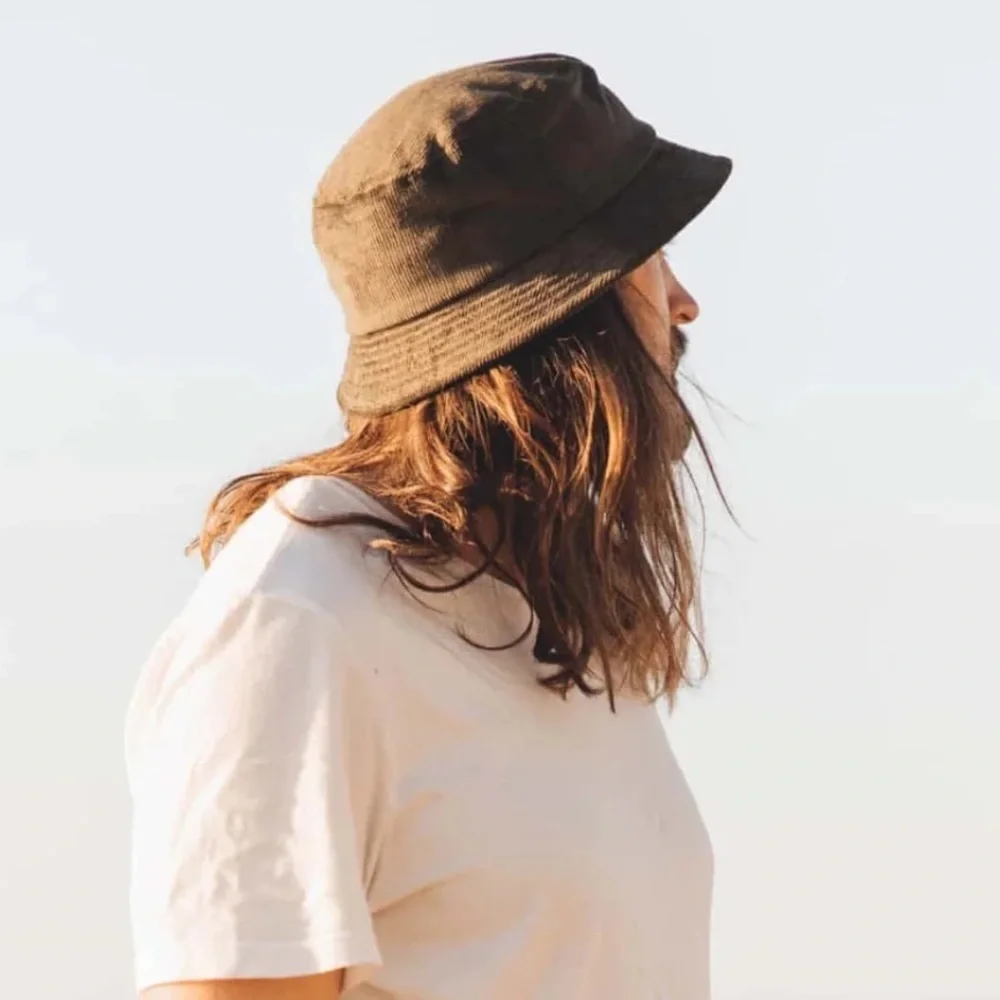 Will + Bear Made In Australia Corduroy Earth Bucket Organic Bucket Hat Olive | M